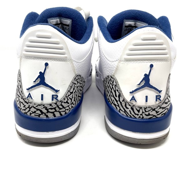 Nike Air Jordan Retro 3 True Blue Men 10.5 White Iconic Sneakers 2011 136064-104 main image 9